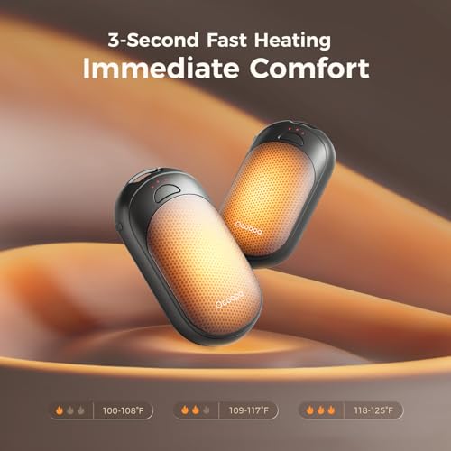 Magnetic Hand Warmers Rechargeable 2 Pack Electric Handwarmers 3-Settings Portable Heater I201850