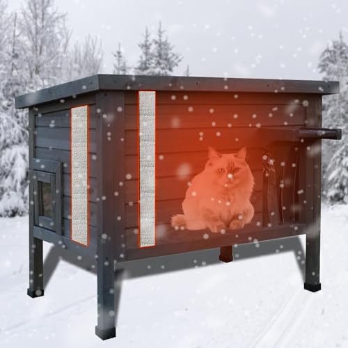 Outdoor Insulated Cat House with Escape Door L756