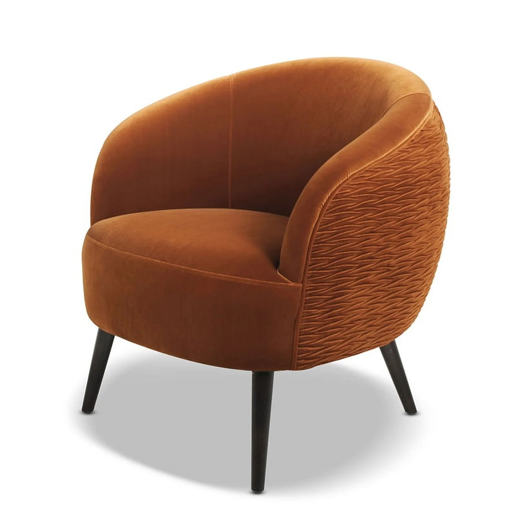 Burnt Orange Barrel Chair Set A13268