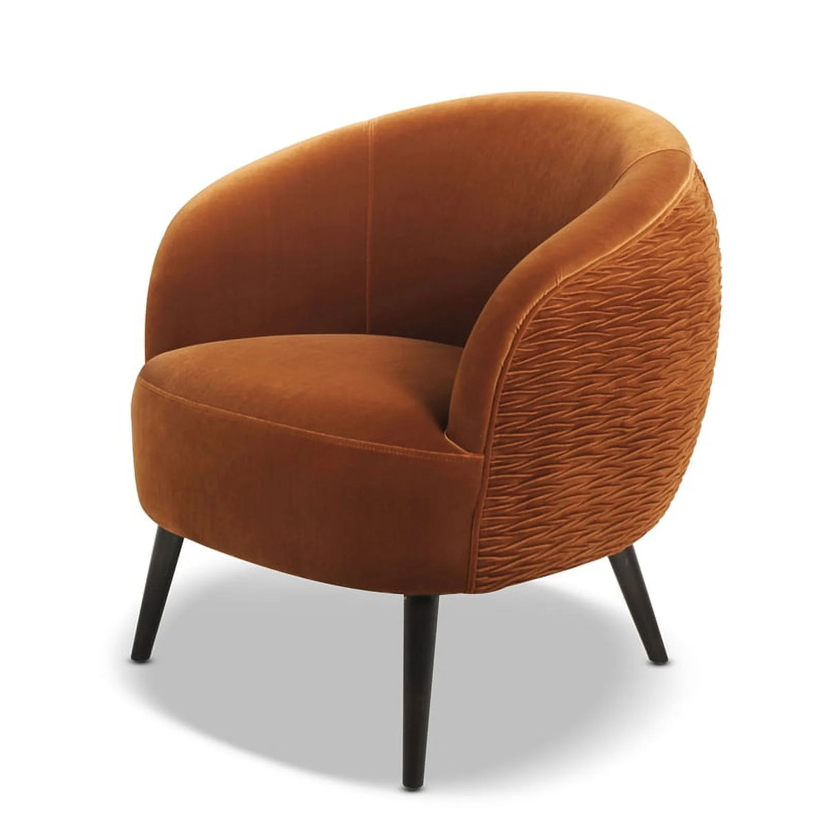 Burnt Orange Barrel Chair Set A13268