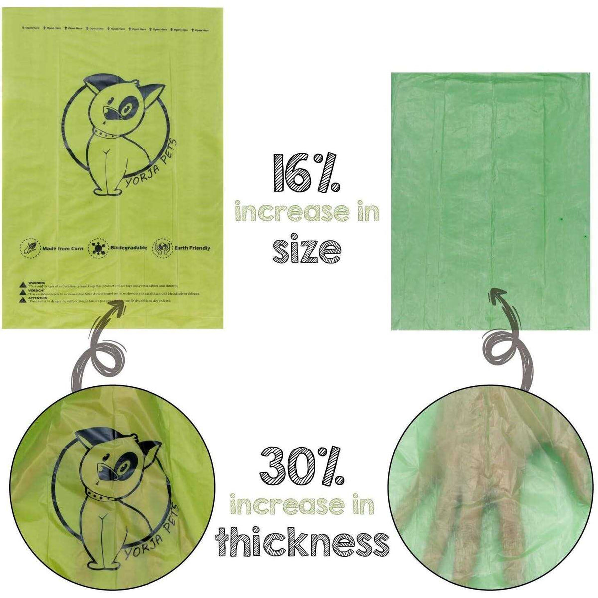 Dog Poop Bags 100% Leak Proof Extra Thick J353