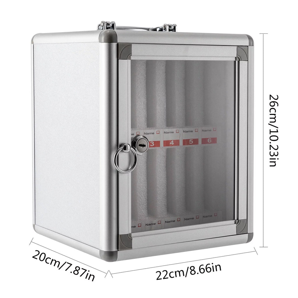 12 Slot Aluminum Alloy Cell Phones Storage Cabinet with Lock I477