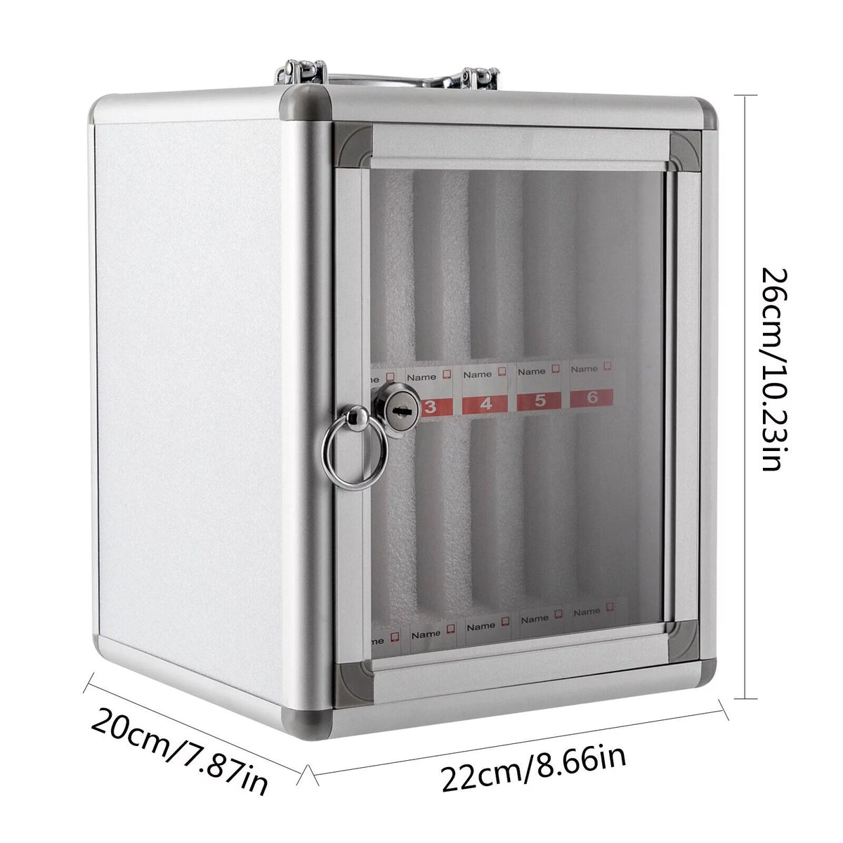 12 Slot Aluminum Alloy Cell Phones Storage Cabinet with Lock I477