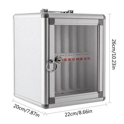 12 Slot Aluminum Alloy Cell Phones Storage Cabinet with Lock I477
