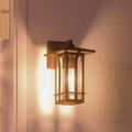13''H x 7''W Olde Bronze Glass Outdoor Wall Sconce V287116