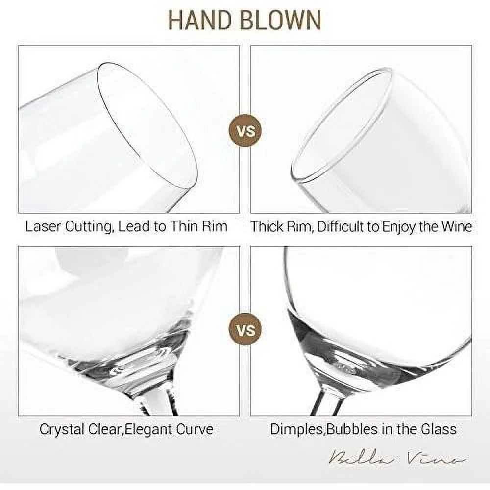 Hand Blown Crystal Champagne Flutes Set Of 2 J5727