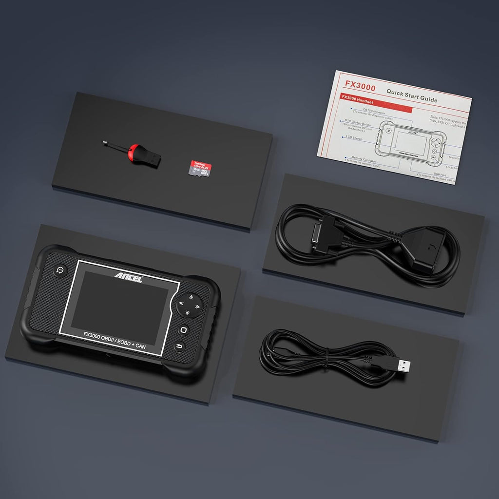 OBDII Scanner Diagnostic Scan Tool with Oil EPB SAS ABS BMS Reset X665192