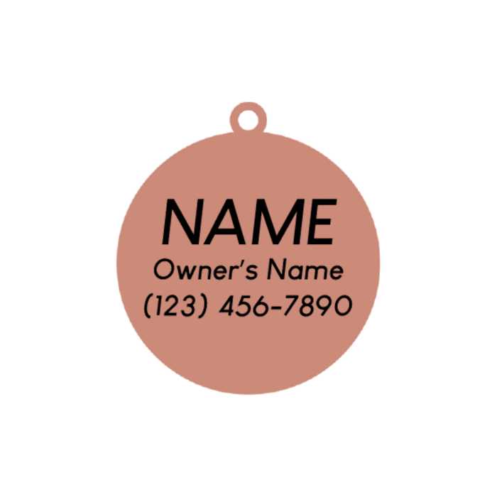 Rose Gold & White Pet ID Tag T54392