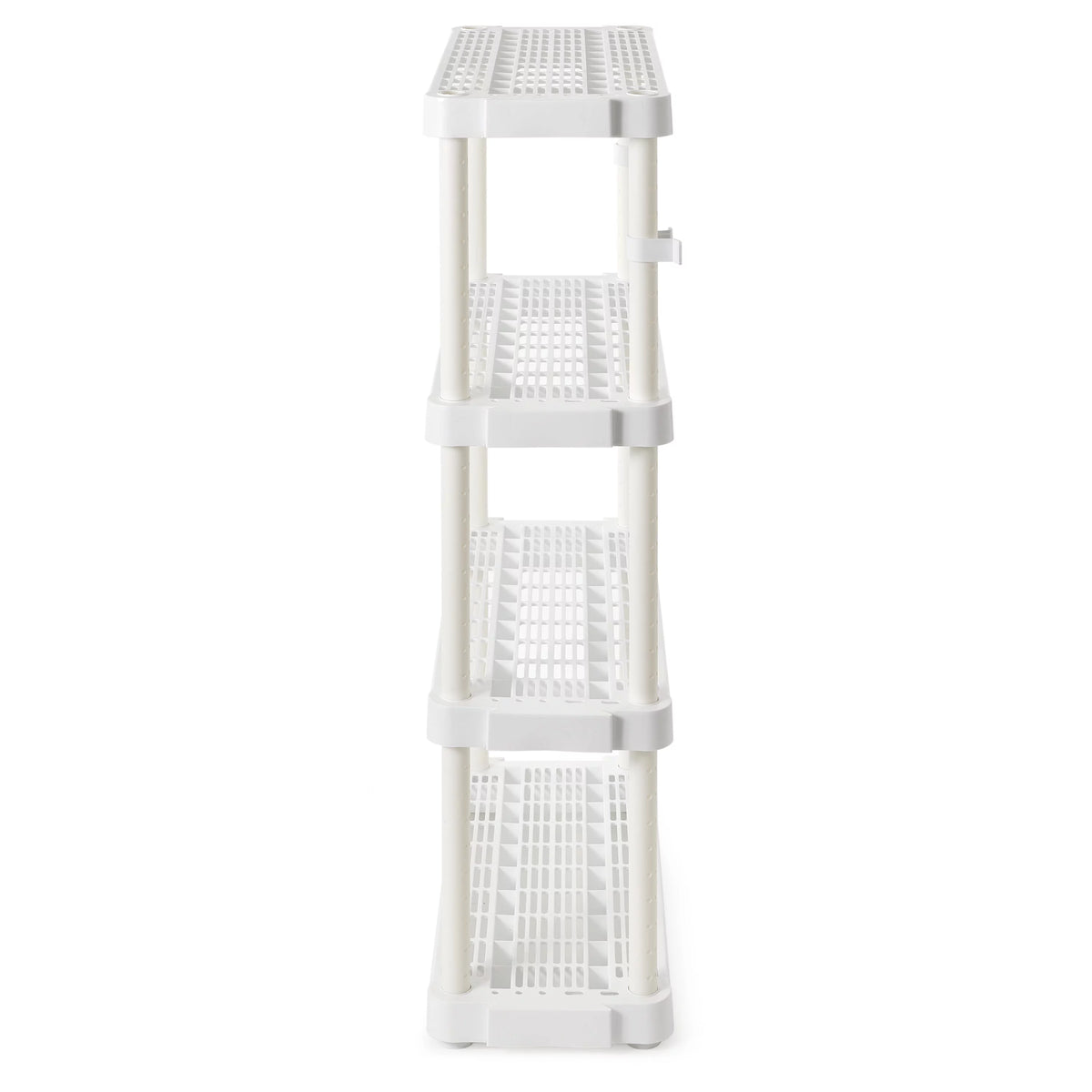 White 4 Shelf Adjustable Height Storage Unit (2 Pack) S763