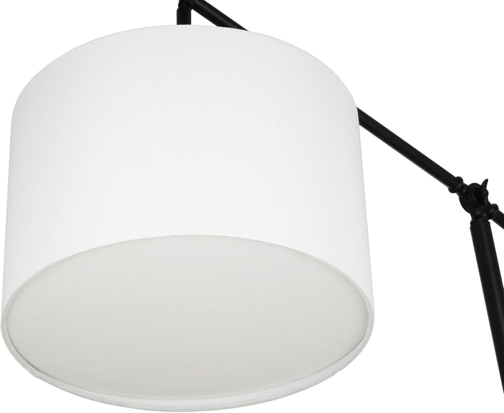Modern Over The Sofa Counterbalance Floor Lamp with Diffuser, Semi-Gloss Black U55374