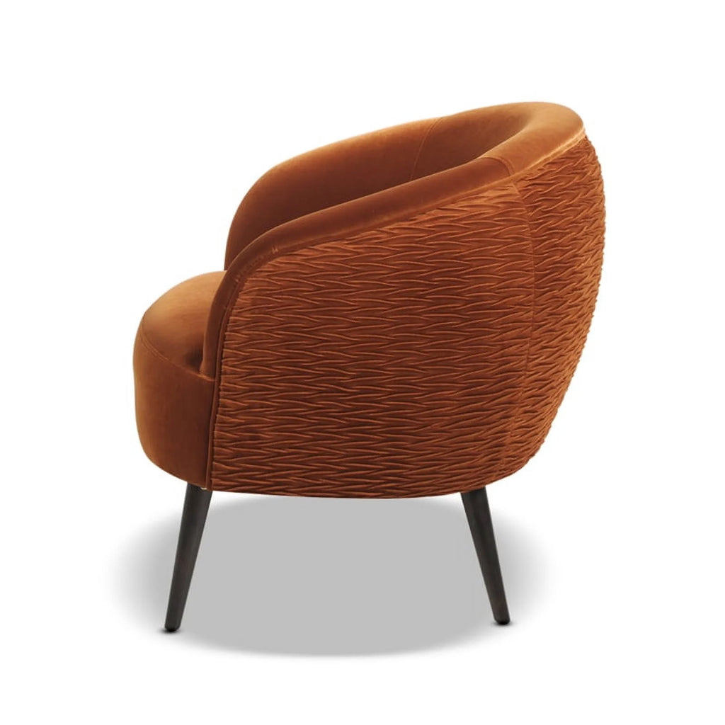 Burnt Orange Barrel Chair Set A13268