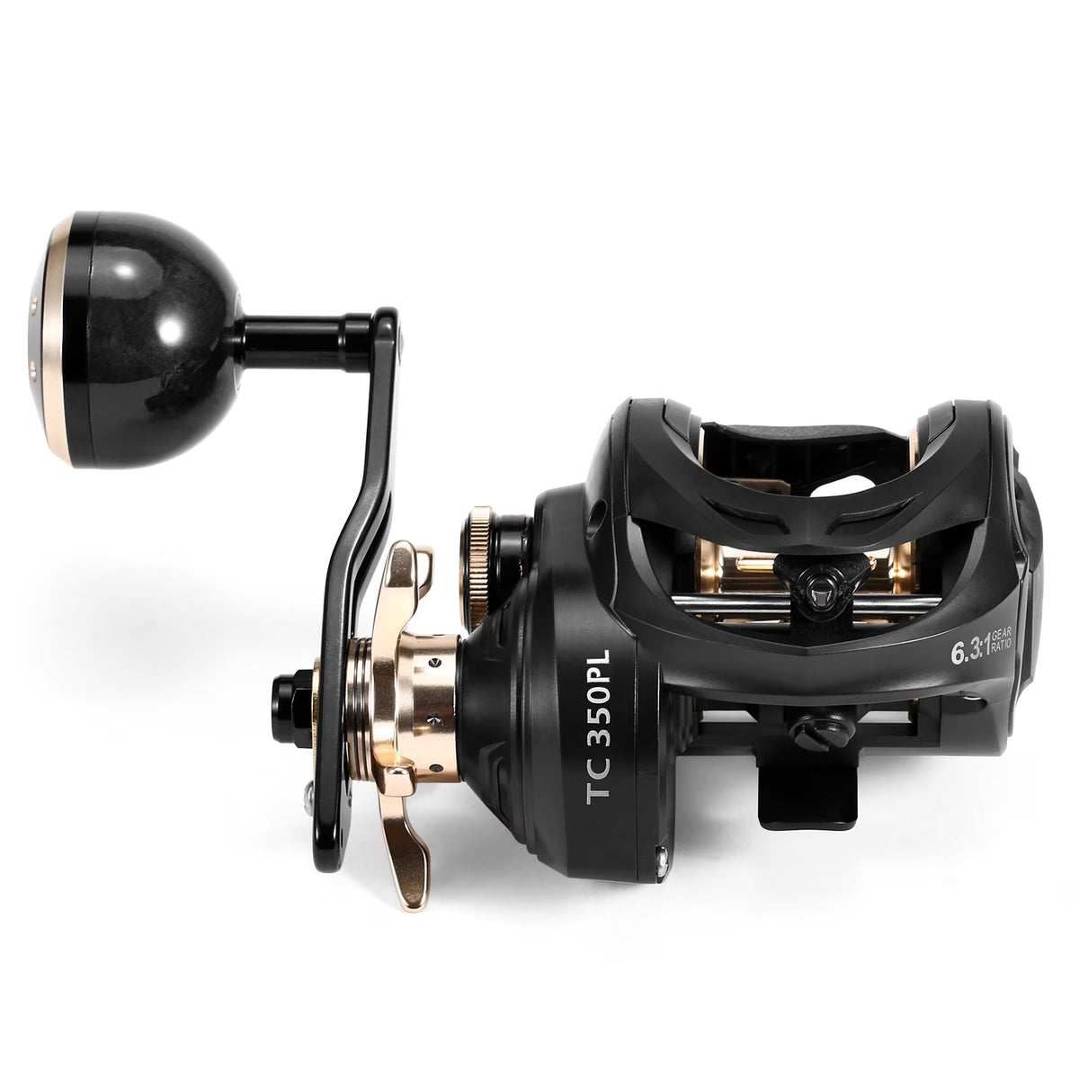 Carbon Fiber Baitcaster Fishing Reel, 9+1BB, 6.3:1 Gear Ratio, Magnetic Brake System U947706
