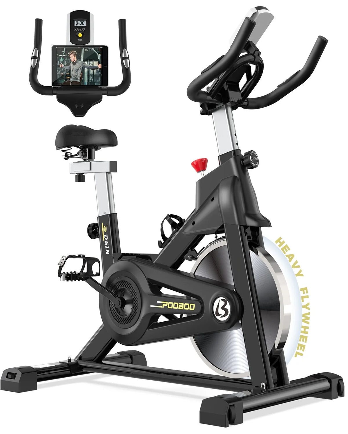 Magnetic Stationary Exercise Bike Blue S7960