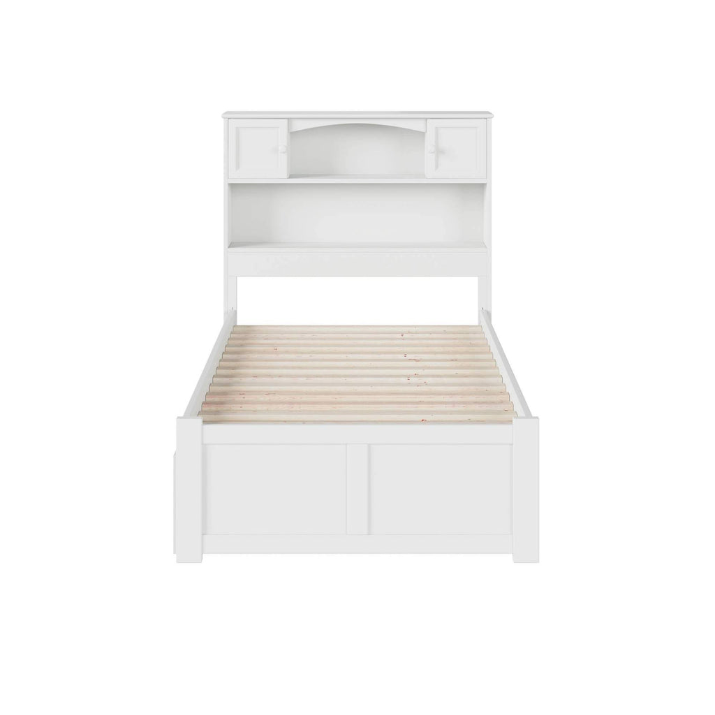 White Twin XL Foot Board with 2 Drawers M636