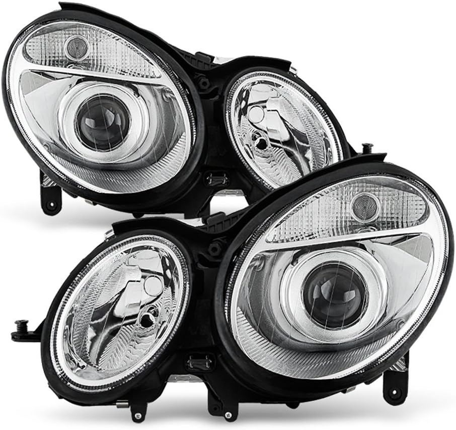 2003-2006 Mercedes Benz W211 E-Class Headlights Headlamps Pair O66923