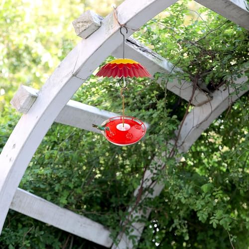 Red Hanging 8 inch Bird Feeder Dome Cover H592