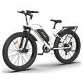Electric Mountain Bike 750W 48V 13AH Removable Lithium Battery 26" 4.0 inch Fat Tire White A23701