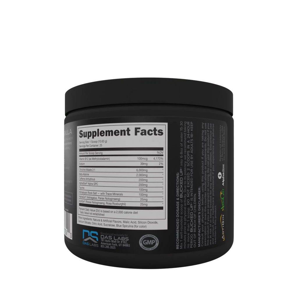 Pre-Workout Powder Blue Raz 25 Servings S346