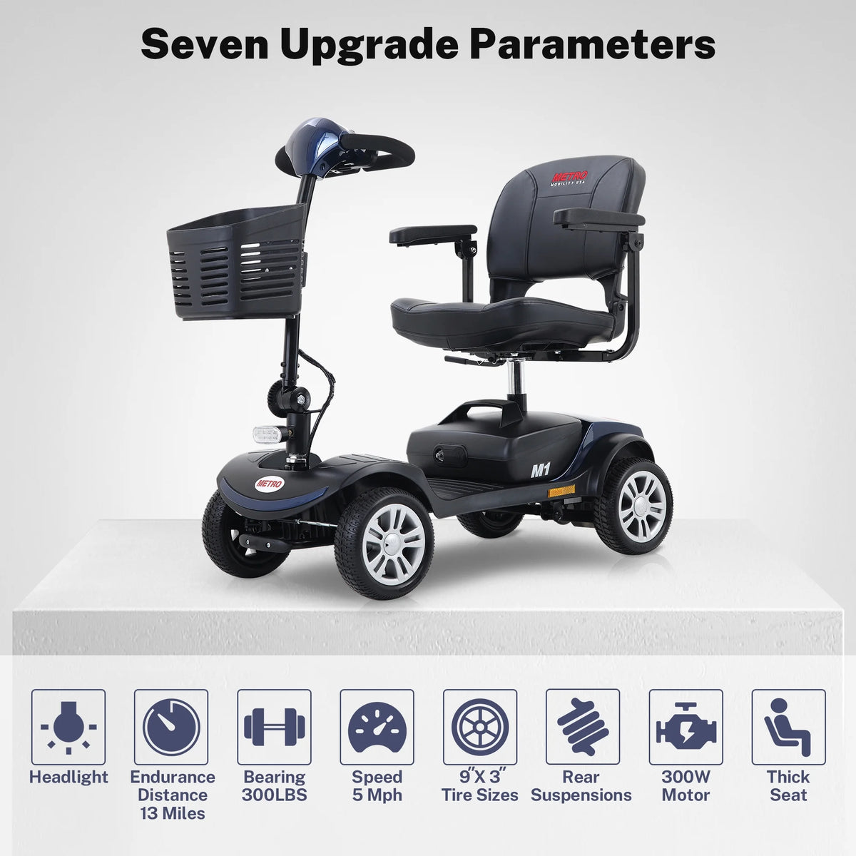 Blue 4 Wheel Mobility Scooter Z3368