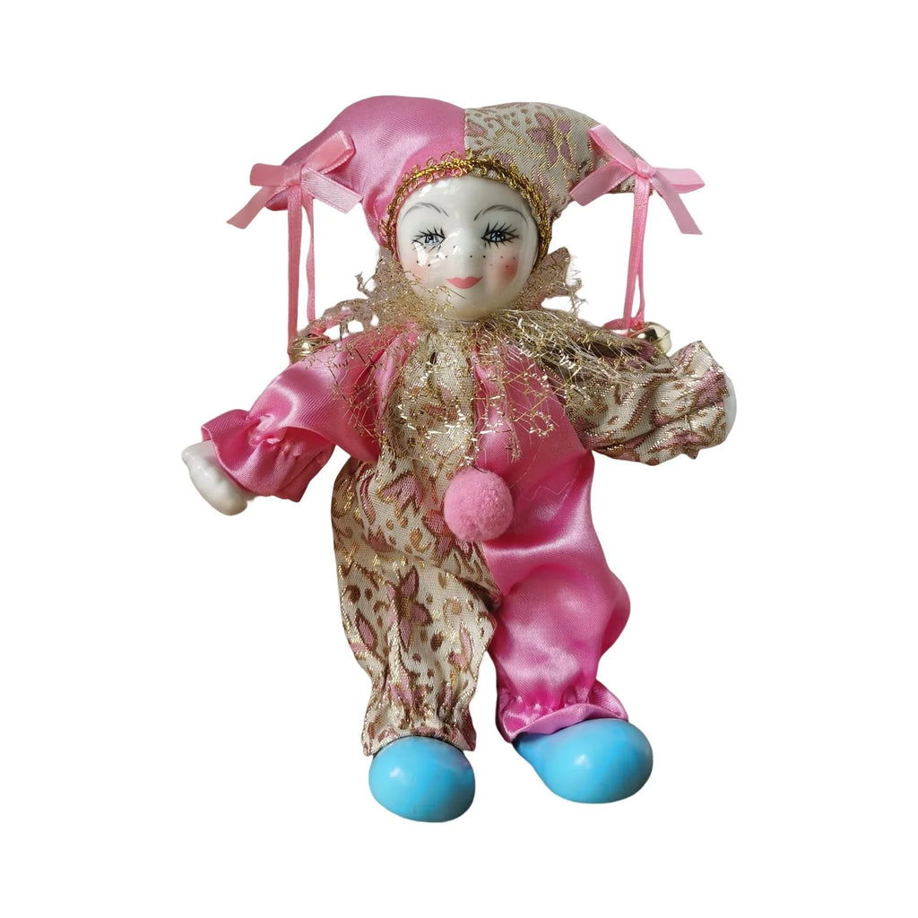 Porcelain Clown Doll with Costume P787