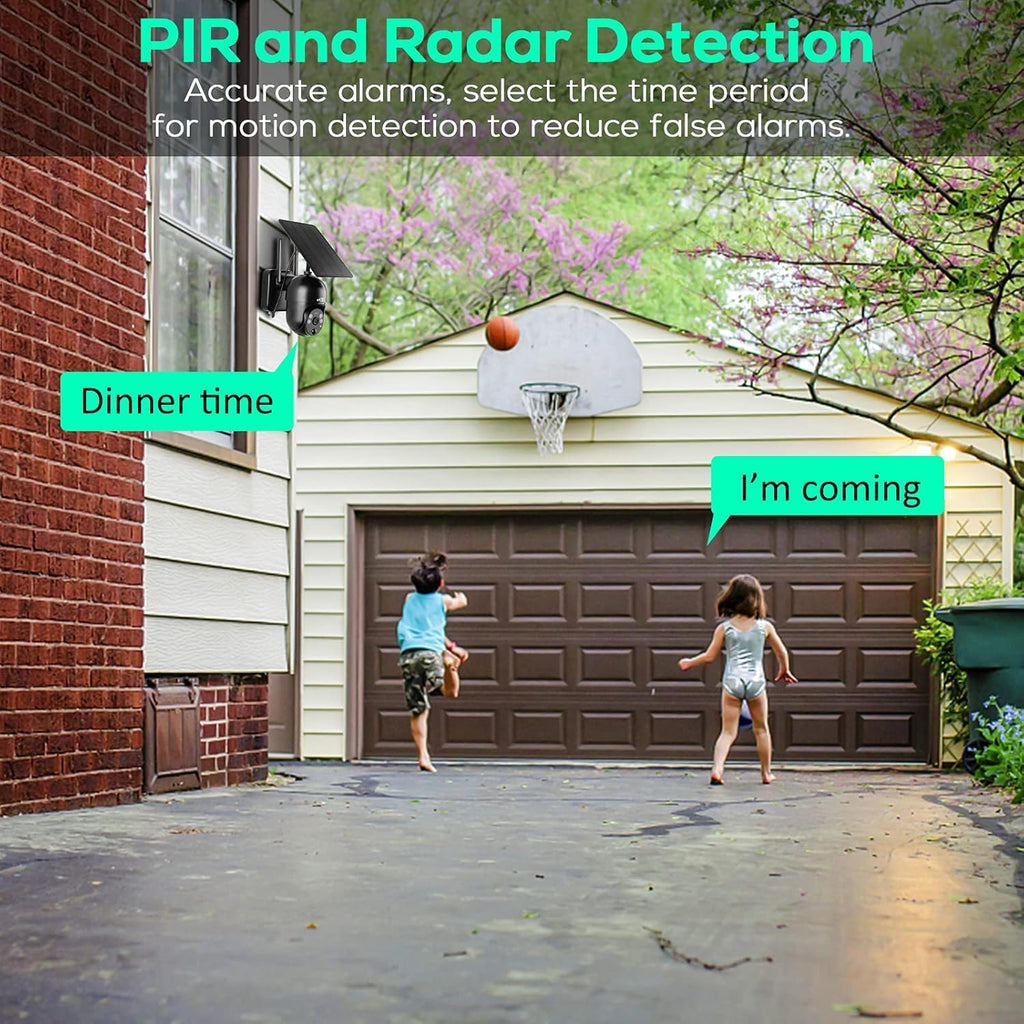 Wireless 360° PTZ 15000mAh Battery Powered Security Camera with Spotlight I388612
