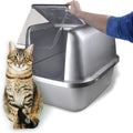 EZ Clean Jumbo Covered Cat Litter Box with Flip Top Lid E577135