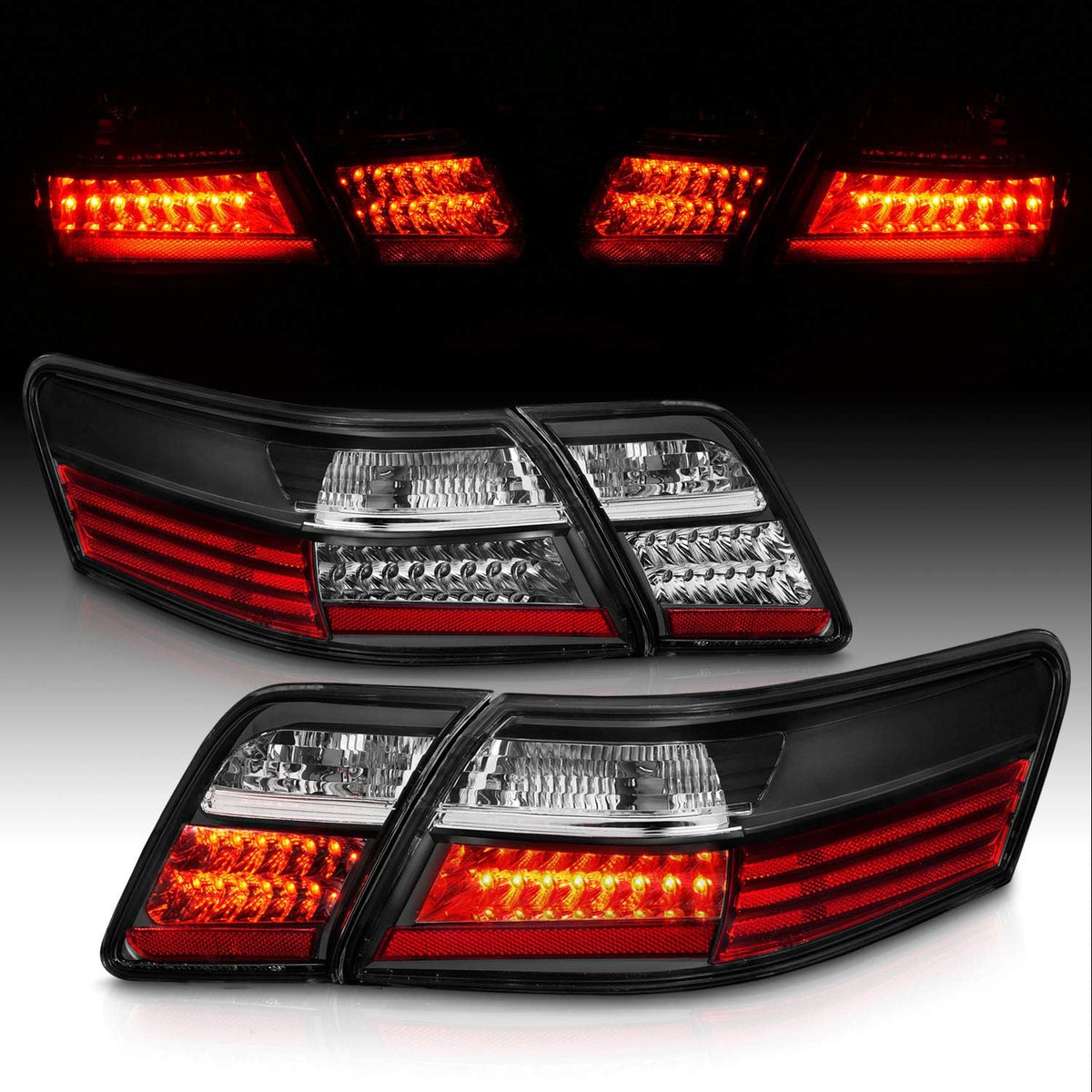4 Pcs Black L.E.D Taillights F729851