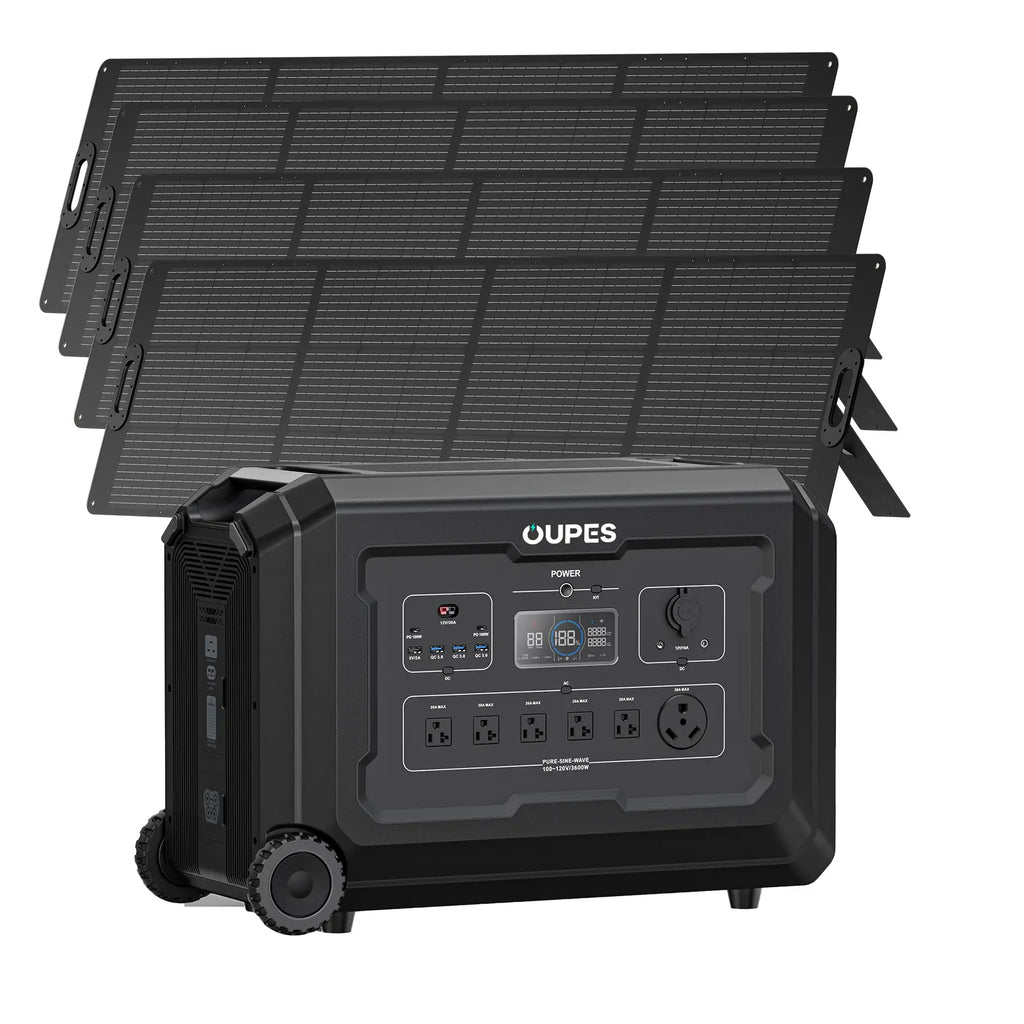 3600W 3072Wh Portable Power Station with 6x240W Solar Panels Z537865
