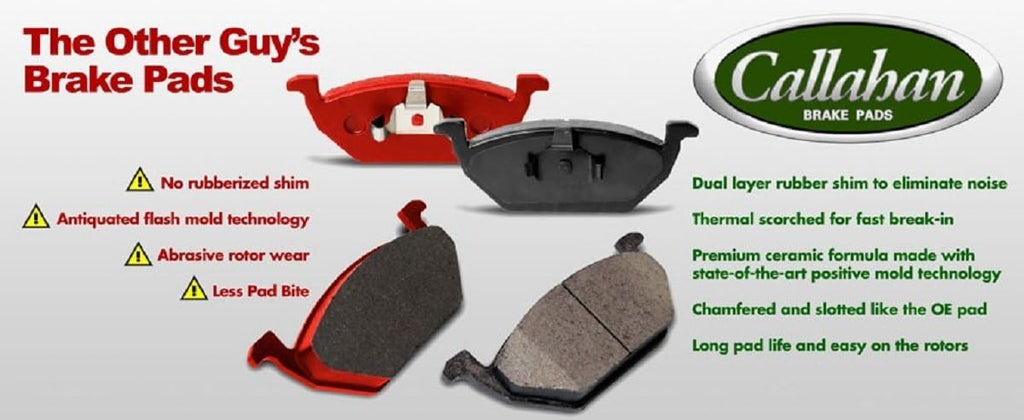 Ceramic Brake Pads with Rubber Shims and Hardware R8454