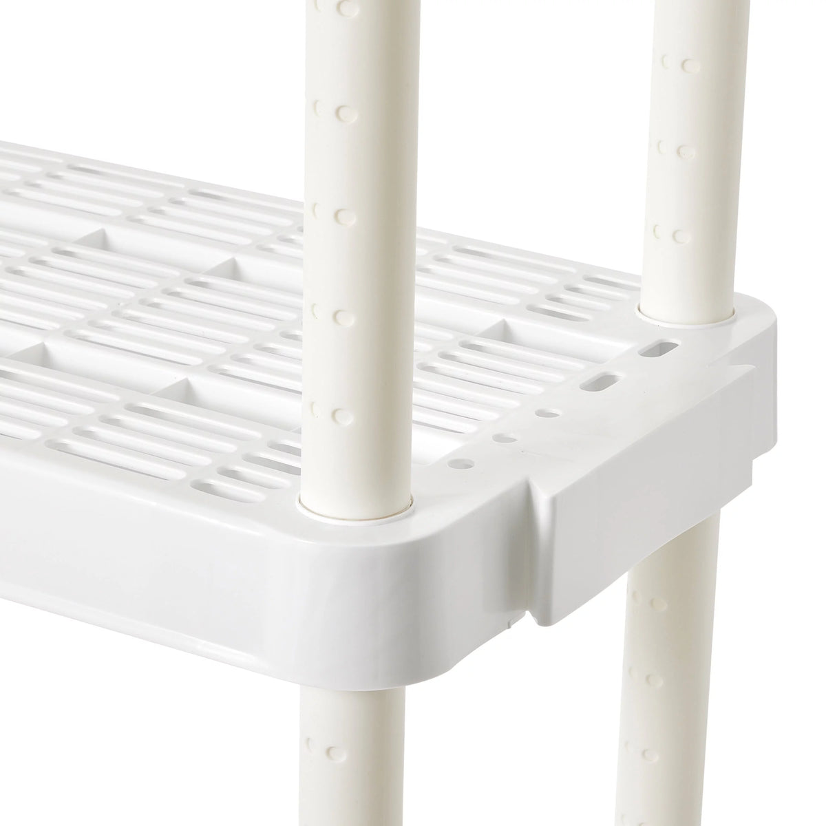 White 4 Shelf Adjustable Height Storage Unit (2 Pack) S763
