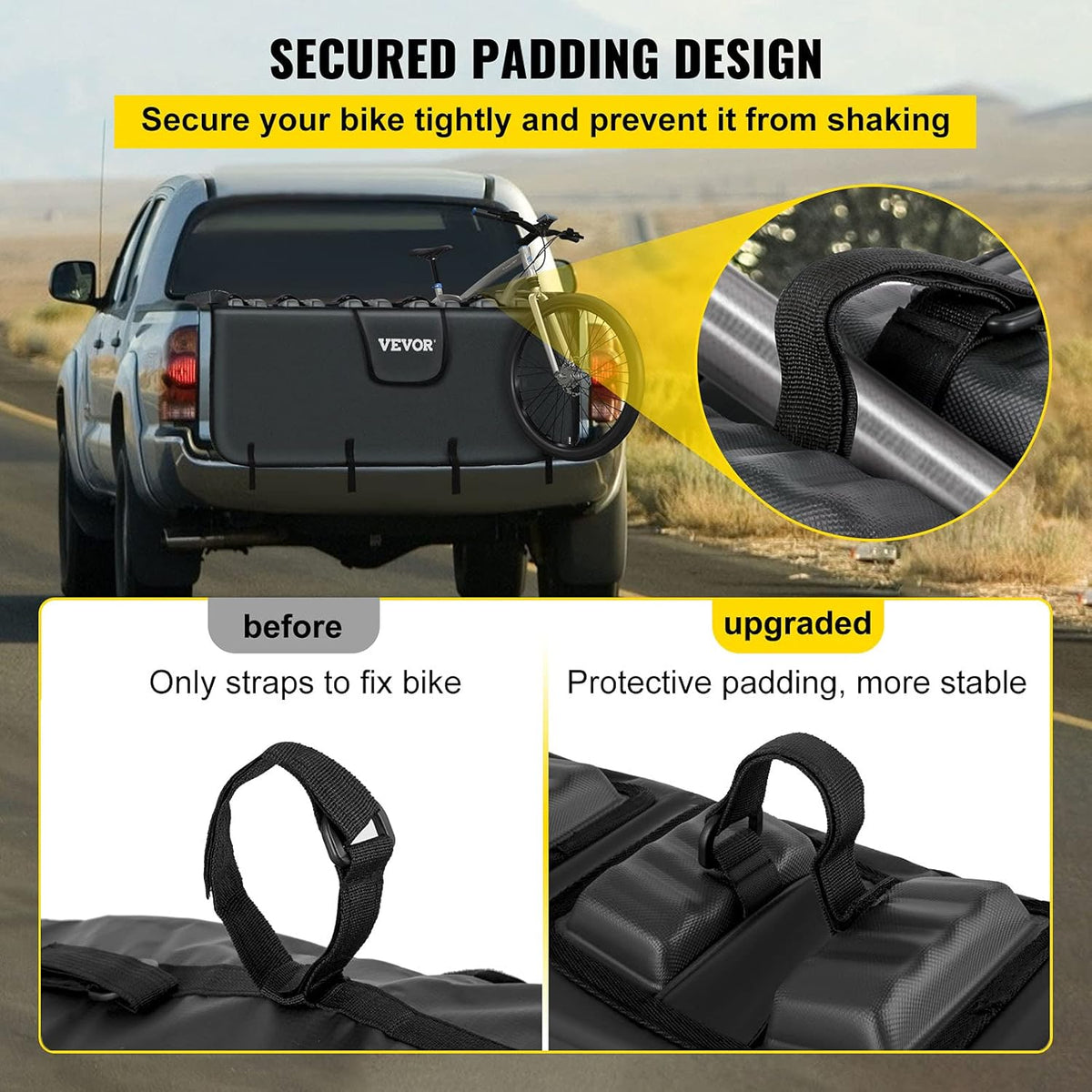 Tailgate Pad for Bikes, Carries UP to 5 Mountain Bikes, 54 Bike Pickup Pad D23599