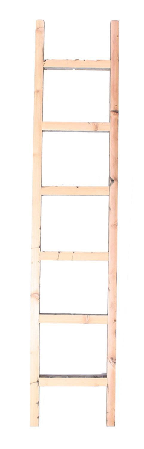 Rustic 6 ft Decorative Ladder, 100% Reclaimed Wood, Weathered Gray V42295