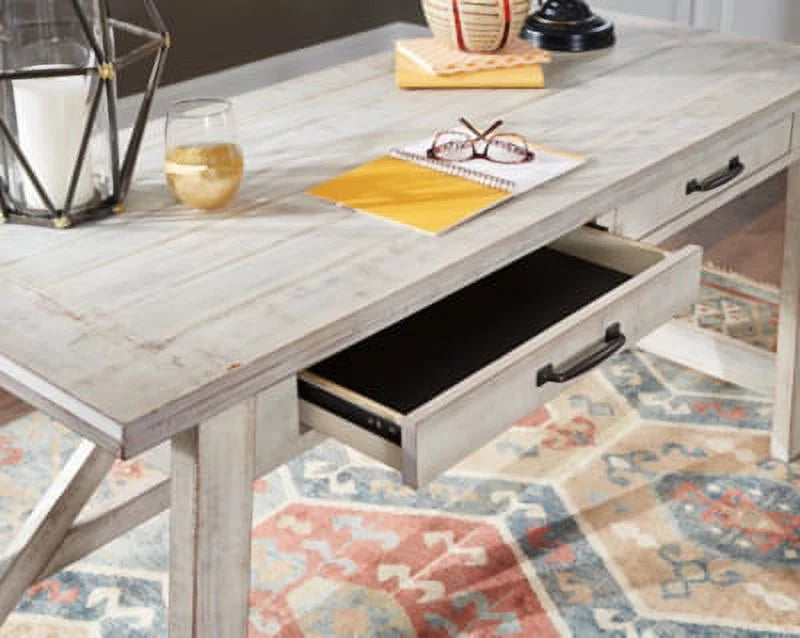 Whitewash 2 Drawer Desk I7016