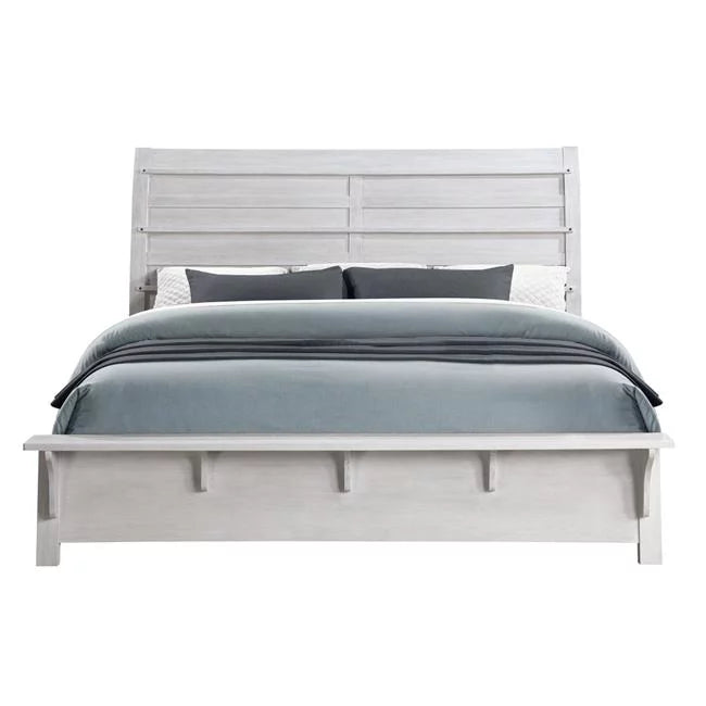 White & Oak Full Size Bed G5269