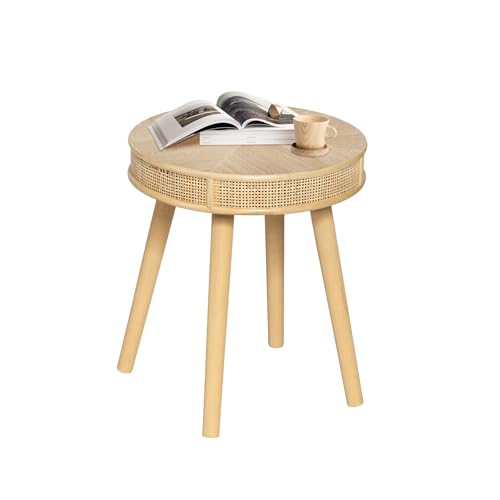 2-Piece Solid Wood Rattan Coffee Table Set R45037