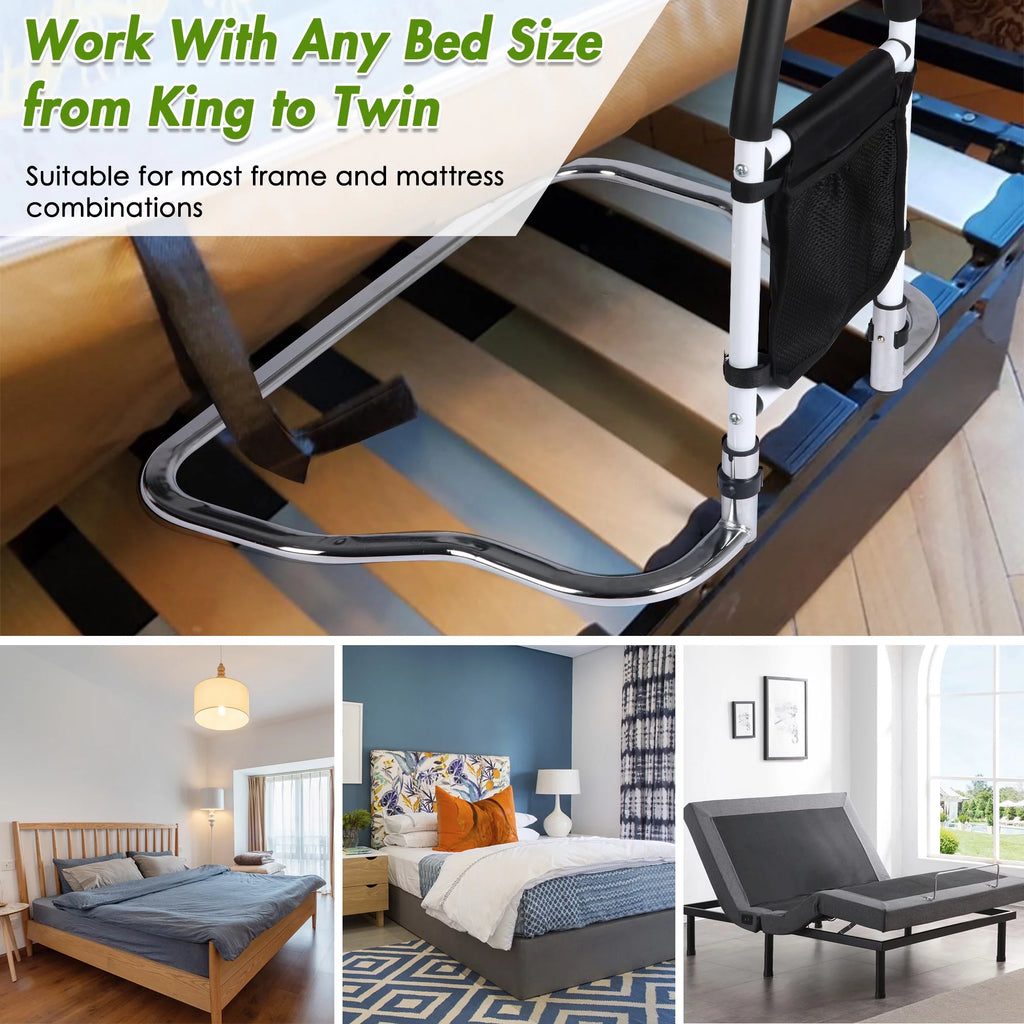Bed Assist Rail with Anchor Strap and Storage Pocket X46137