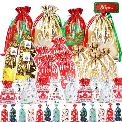 80PCS Christmas Gift Bags Set V58445