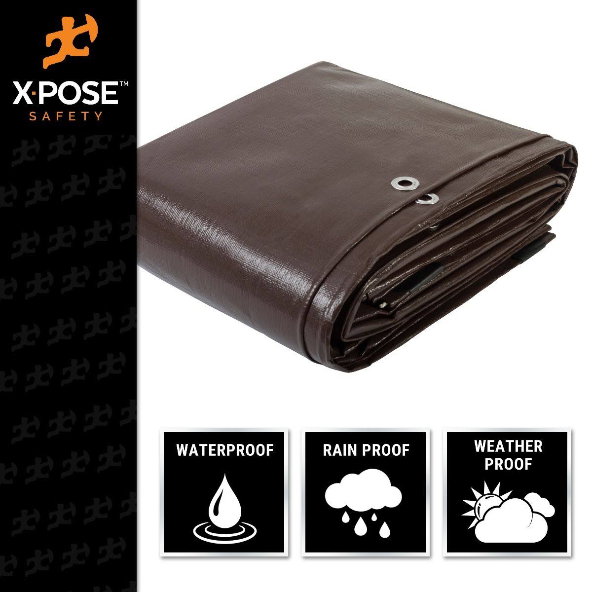 Heavy Duty Brown Poly Tarps 12 x 25 Case of 2 Z94338
