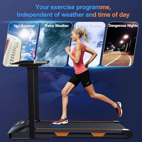 Under Desk Treadmill with Incline, 2 in 1 Walking and Jogging, Small Portable Treadmill with Remote Control F902