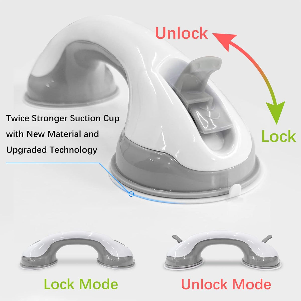 12” 2-Grab Bars with Suction Cups N842