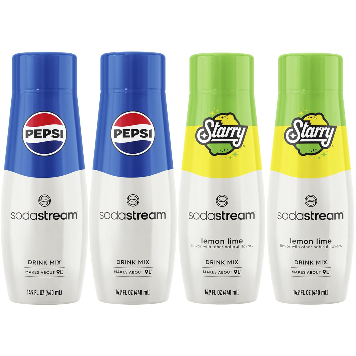 Pepsi Starry Beverage Mix Variety Pack (440ml, Pack of 4) Y532