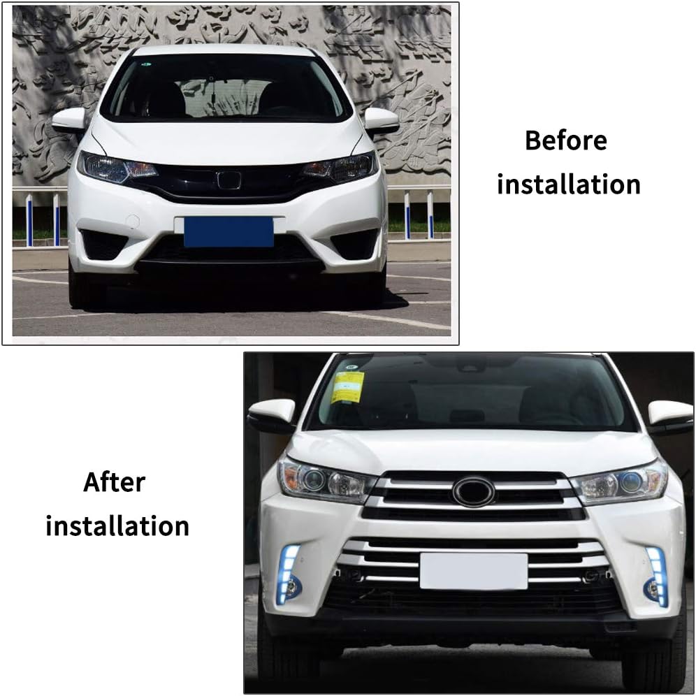 Super Bright LED Daytime Running Light Three-Color DRL 1 Pair C93863