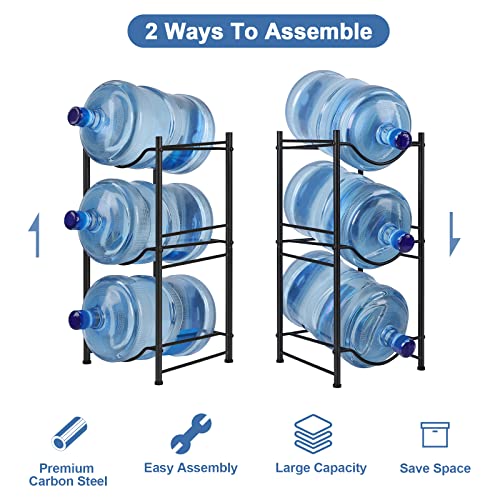 Black 3 Tier Heavy Duty Water Jug Storage Rack V494484