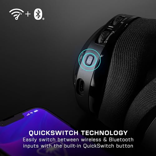 Black Wireless Gaming Headset with 40-Hr Battery and Bluetooth R4572