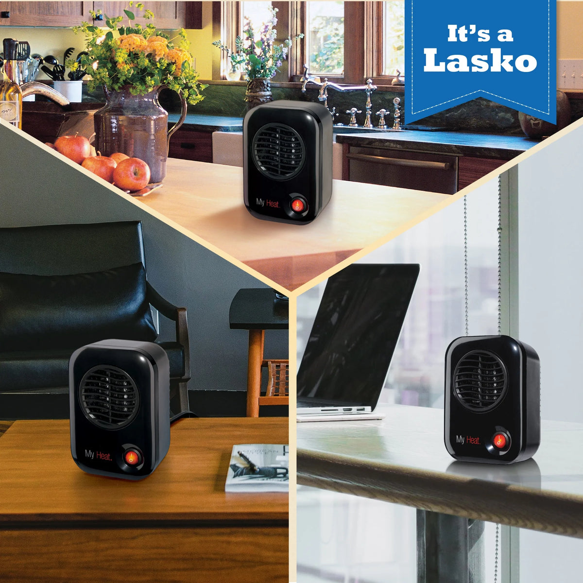 Black 6" Personal Tabletop Space Heater V991