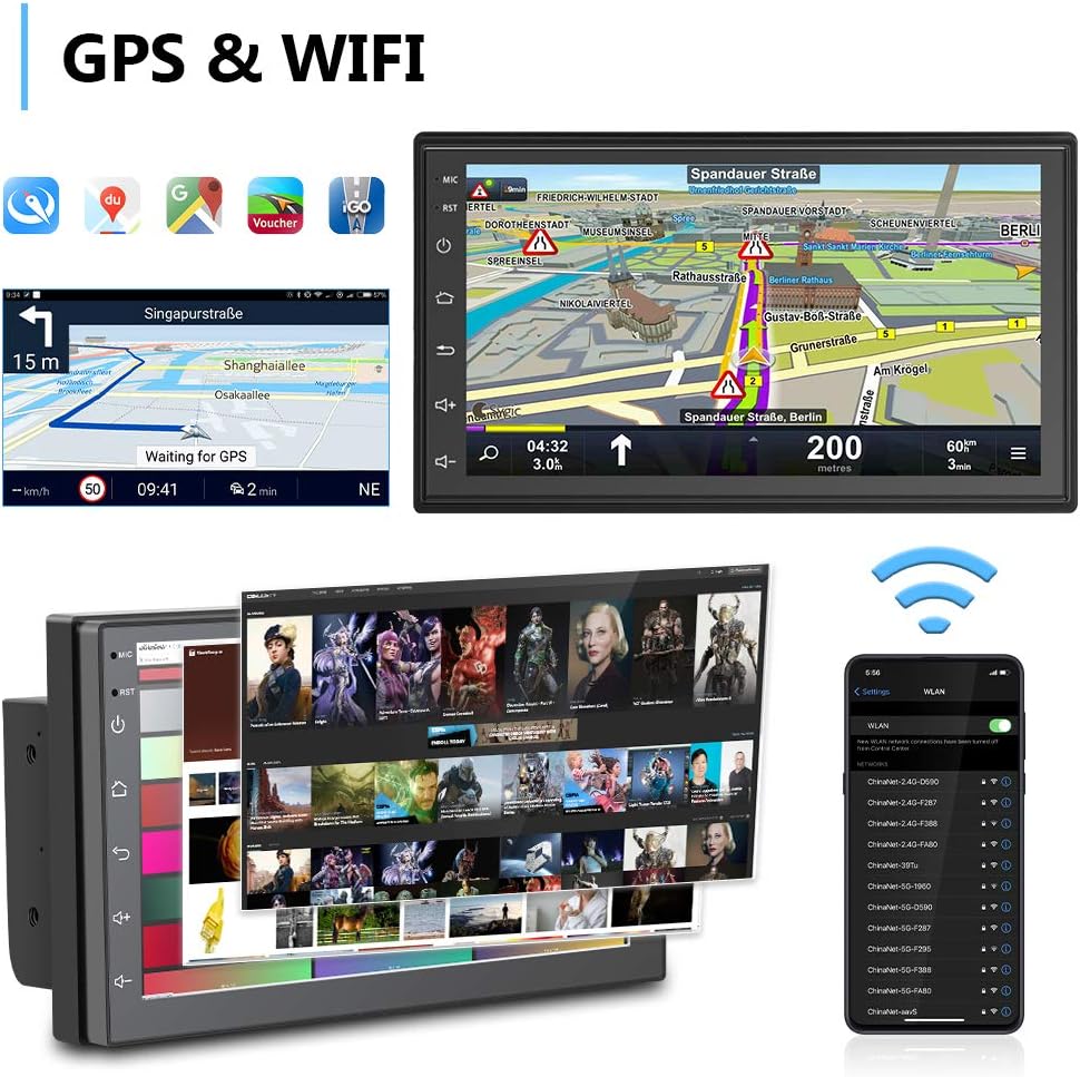 Double Din Touch Screen Car Stereo with Backup Camera B8964