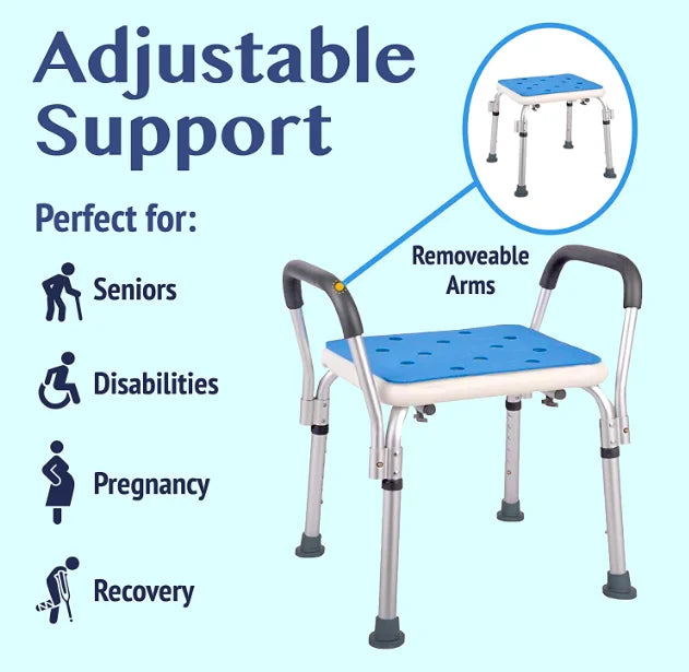 Shower Chair with Padded Seat and Tote Bag M209