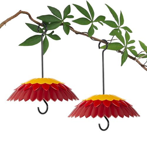Red Hanging 8 inch Bird Feeder Dome Cover H592
