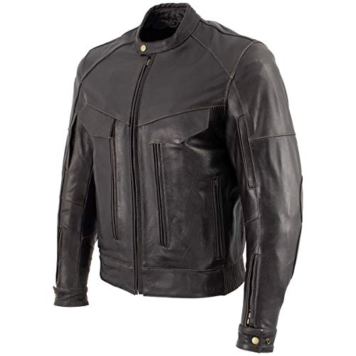 Retro Distressed Brown Leather Jacket J222825