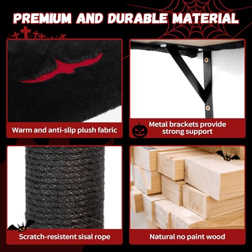 Black Cat Wall Shelves Set of 5 E447068
